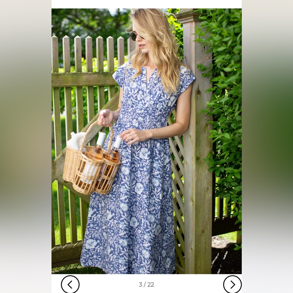 Marea Clara Dress Indigo Blossom size M